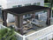 PURPLE LEAF Pergola 3 x 4.2 m Wasserdicht Stabil Pergola mit Lamellendach Alu Terrassenüberdachung Lamellenpergola Hardtop Pavillon für Garten, Grauer Rahmen und Weißes Dach