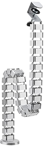 mywall Kabelführung HZ43SL mit Einer Länge bis 1.347 mm, Kabelmanagement für Schreibtische mit Klemmenfixierung, Kabelschlauch-Kabelkanal Rund, 4-Fach Kanalsystem mit modularer Wirbelstruktur