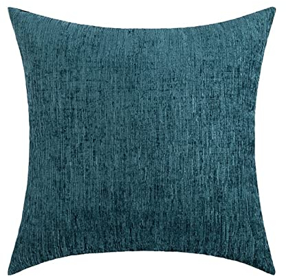Hoisy 1Pcs Kissenbezüge, Kissenhüllen Blau Einfarbig Polyester 45X45CM für Wohnzimmer Schlafzimmer