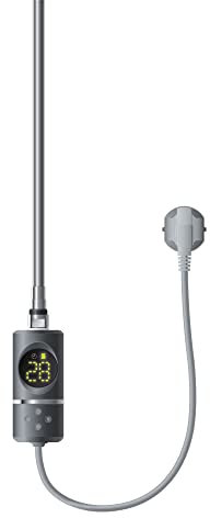 ML-Design Termostato Eléctrico para Radiador 600 W Elemento Calefactor Antracita con Control de Temperatura entre 10°C - 65°C Mando Regulador Térmico con Pantalla LCD con Modo Temporizador incluído
