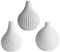Warmhm 3 Stück 1 Satz Keramikvase Getrocknete Blumenvasen Floral Vase Kleine Vasen Vase Vintage Kaffeebehälter Herzstück Tischdekoration Glasterrarium Weiß Ländlich Büro Blumenstand