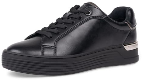 s.Oliver Damen Sneaker flach mit Schnürsenkeln Low Top, Schwarz (Black Comb.), 37 EU