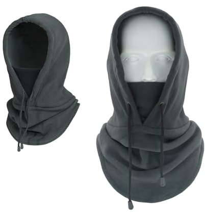 LINSOCLE Sturmhaube Winter, Balaclava für Herren und Damen, Thermo Sturmhauben Fleece Balaclava Kapuze Schal mit Kapuze,-Skimaske Motorradmaske zum Radfahren Ski Winddichte Halswärmer