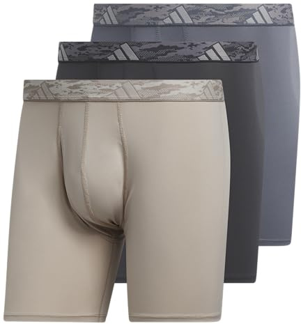 Adidas Mens Microfiber Boxer Briefs Underwear (Multipack) Athletic Stretch-Fit