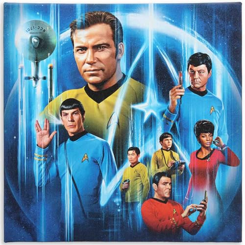 Star Trek: Leinwand-Wanddekoration Collage der Original-Serie Stark Trek, Vintage-Star-Trek-Wandkunst für Fanzimmer, Filmzimmer
