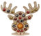 Miokycl Christmas Advent Countdown Calendar Wooden Xmas Tree Deer Head Shaped Stand Chocolate Candy Display Stand with 24 Hole for Party Decoration (A)
