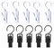 Lot de 10 pinces à linge pivotantes à 360° - Crochet à clip pivotant à 360° - Portable et antidérapante - Convient pour serviette, chapeau, serviette de plage, serviette de bain