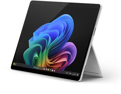 Microsoft Surface Pro (power supply included) | Copilot+ PC | 13” Touchscreen | Snapdragon® X Plus (10 cores) | 16GB Memory | 256GB SSD | Device only | 2024 Model, 11th Edition | WIN 11 Home| Platinum