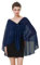 BEAUTELICATE Damen Chiffon Schal Stola Elegante Bolero Leichter Sommerjacke Braut Schal für Brautkleid Hochzeit Abendkleid Festlich (Marine Blau, Einheitsgröße)