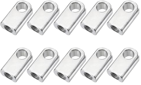 QUARKZMAN 10 Pièces Vérin à Gaz M8 Raccord de Joint Acier Ton Argent | Connecteurs Filetés Femelles
