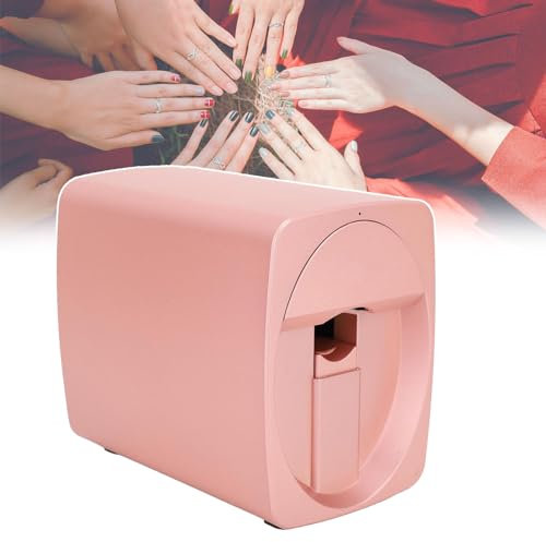Home Nail Art Device,Portable Mobile Nail Painting Machine,Drawing Time: 25-30s,With Set Of Nail Tools,Convenient To Carry To Trips/Parties/Events/Outdoors,Simple To Use,Red