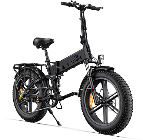ENGWE ENGINE X Bici Elettrica Pieghevole 250W E-Bike Adulto | | 20 × 4.0 Fat Tire Bicicletta Elettrica | 48V 13AH Range 120KM | Sospensione Completa | 7 Velocità Crociera Urbana