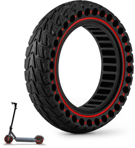 HAONAIMO E-Scooter-Reifen, 10 Zoll x 2.5 Vollgummireifen, 10 Zoll Vollgummi-Ersatzräder, 60/70–6,5 Elektroroller-Vollgummireifen, Vollgummireifen für Ninebot Max G30/G30D/G30E/G30LP/Elektroroller