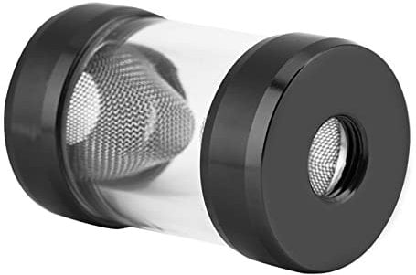 Funnel Ped Cooling G1/4 Thread for Computer PC Pump Reservoir Fine Sc Cooler for Cooling Tube (Black)