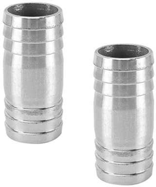 2 Stück Edelstahl Ablaufschlauch Verbinder Barb, 2-wege Gerade Schlauchverschraubung Schlauchtülle Schlauchverbinder für Wasser Kraftstoff Luft (30mm)