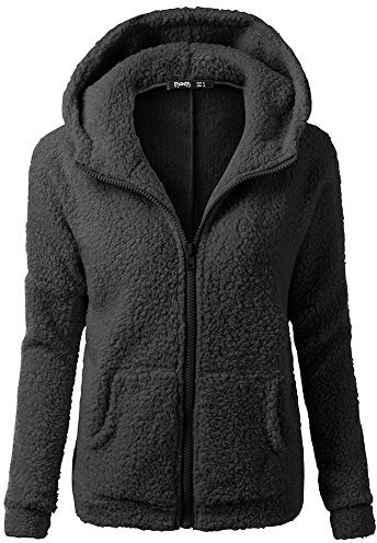 Vetement Femme Hiver Veste Polaire à Capuche Zippé à Manche Longue Pull Avce Poche Manteau Chic Elegant Chaud Sweat Pas Cher Hoodie Y2K, Polaire Veste Femme, Sweat à Capuche Chaud Laine Zippé Top