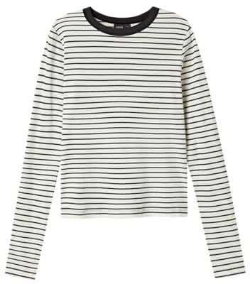 Lmtd Damen Nlfhinaja Ls Stripe Short S Top Noos