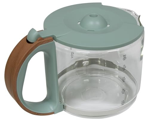 10-Cup Replacement Glass Carafe Pot with Lid for Dorchester Coffee Maker, Silt