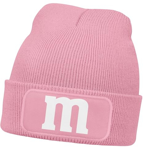 MoonWorks® Damen Beanie Patch Strickmütze Spruch Karneval Fasching Aufdruck M Damenmütze