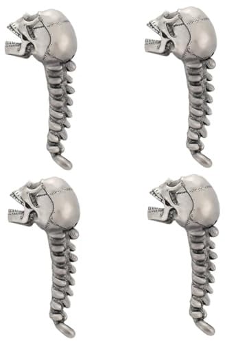ABOOFAN 4 Pièces ouvre-bouteille Douane crâne de porte-clés Chauve souris homme bar tire bouchon decapsuleur ouvre boite outils ouverts de bière ouvre tête de mort Alliage de zinc Silver