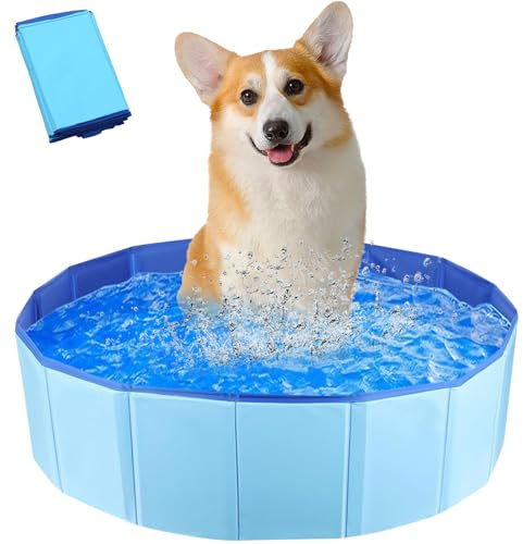 Baignoire et Pataugeoire Pliable pour Chiens et Chats,Piscina per Animali Domestici,Piscina per Cani,Piscina Portatile per Animali Domestici per Cani Piccoli 50 x 8 cm
