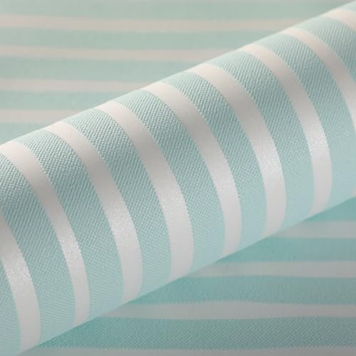 Beswitory Blue Wallpaper Feature Embossed Vertical Stripe Wallpaper Luxury Nordic Modern Wall Paper Free No Match Pattern for Living Room Bedroom Kitchen TV Background