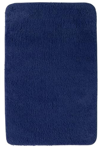 NYVI Badematte NYVISpa Lasalle XXL 70x120 cm Navy Rechteckig - Badezimmerteppich - rutschfest, Saugfähig, Schnell Trocknend, Fußbodenheizung geeignet, Oeko-TEX, Waschbar, Weich