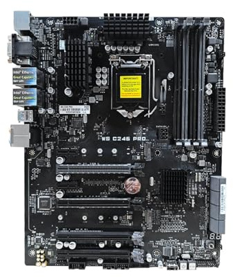 Compatibilità Fit For ASUS WS C246 PRO Scheda Madre Workstation LGA 1151 Intel DDR4 64GB supporto 8300 9100 8500 9400 8700 Xeon E-2124 cpu ATX