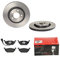 2 Bremsscheiben belüftet 280 mm + Bremsbeläge Vorne von Brembo Innenbelüftet (1420-53482) Bremsensatz Bremsanlage Bremsen-Kit,Bremsenset, Bremsscheiben, Bremsbeläge, Bremsen-Set, Beläge, Bremsbelag,