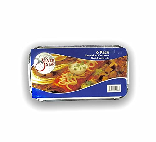 G&S PACKING UK LTD 100 x No 6a Catering Aluminium Foil Food Container Take Away Box Lids