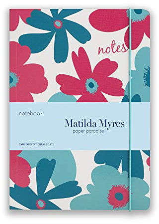 Matilda Myres Notizbuch – Roségoldfolie A5 blaugrün