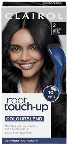 Clairol Nice'n Easy Root Haarfarbe, permanent, 2 Stück, Schwarz