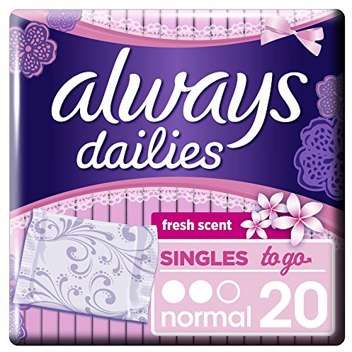 Always Dailies Singles To Go 20 Pantyliners Normal