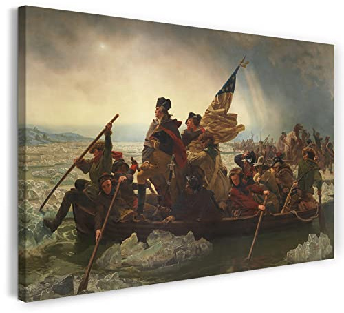 Leinwand (100x70cm): Emanuel Leutze - Washington überquert die Delaware