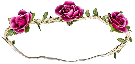 Alpenflüstern Trachten-Haarband Rosen-Blüten (pink-fuchsia) ADV103