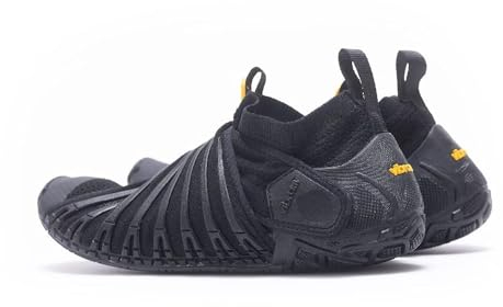 Vibram® FiveFingers® Furoshiki Knit HIGH Men - DAS ORIGINAL im Set - Herren Barfußschuh/Wickelschuh im Strickdesign mit praktischem Transportbeutel, Color:Black, Size:43 EU