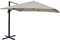 Mendler Gastronomie-Ampelschirm HWC-A96, Sonnenschirm, 3x4m (Ø5m) Polyester/Alu 26kg drehbar - creme-grau