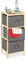 Relaxdays Badregal mit 3 faltbaren Körben, Aufbewahrung, kleines Korbregal, Holz, HBT: 65 x 28 x 25,5 cm, natur/grau
