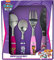 p:os 33792 Juego de cubiertos para niñas, diseño de la Patrulla Canina, 4 piezas, de acero inoxidable, con asas de plástico, cubertería con cuchillo, tenedor, cuchara de sopa y cucharilla de postre
