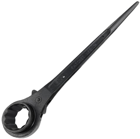 WEDO Scaffold Podger Ratchet Wrench,One Side Socket Spanner,Ratchet Podger Spanner, Quick Release Spud Wrench,1-3/7 Socket Spud Ratchet,36mm Metric,Length 435mm, CR-V, Die-Forged