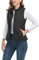 LONGKING Women's Outwear Quilted Gilet, NEW Upgraded Women's Outwear Vest With One Inner Pocket - Stand Collar Lightweight Zip Quilted Vest for Women
