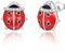 JFASHOP Marienkäfer Ohrringe 925 Sterling Silber Ladybug Ohrringe süße kleine hypoallergene Käfer Ohrring -Juwelier Geschenke für Frauen Mädchen Geburtstag (Käfer)