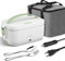 YISSVIC Tragbarer elektrischer Speisewärmer mit 9,9 l Isolierte Taschen Warmhaltebehälter Edelstahl Abnehmbare Thermo-Lunchbox 12 V/24 V/220 V Grün