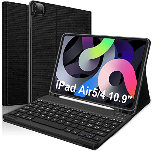 IVEOPPE Tastiera iPad Air 5 Generazione, Tastiera iPad Air 4 Generazione, Cover iPad Pro 11 con Tastiera, Cover Tastiera Bluetooth Magnetica Layout Italiano per iPad Pro 11 4/3/2/1 Gen, Nero
