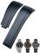 AEMALL 20 mm 21 mm Gummi-Armband für Rolex Daytona Submariner GMT Yacht-Master OYSTERFLEX Silikonarmband Faltschließe Armbänder (Farbe: Schwarz ohne Schnalle, Größe: 20 mm)