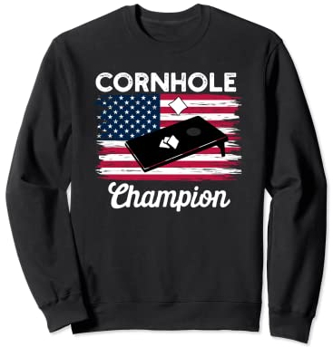 Cornhole-Trophy Champion Lustiger Sitzsack Cornhole Spielerflagge Sweatshirt
