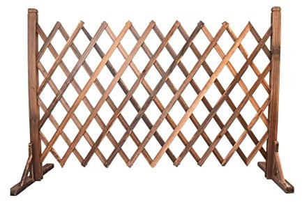 Colcolo Erweiterbarer Holzzaun, einziehbares Gartengitter, freistehend, Gartentor, Hochzeit, Foto-Requisiten, Gitterzaun für Innenbalkon, Garten, Hof