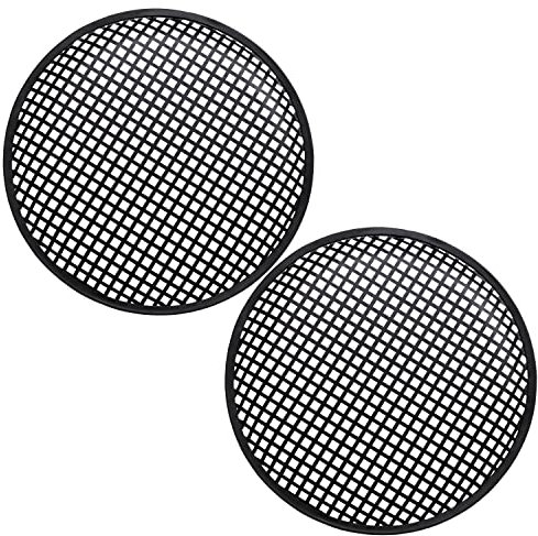 AERZETIX - C66078 - Lot de 2 grilles Mailles Filets de Protection pour Haut-Parleur/boîtier Caisson/subwoofer - diamètre 308 mm - Couleur Noir - Musique sonorisation Voiture Auto Enceintes