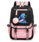RWBLA Donne Ragazze Usb Borsa Da Scuola Di Grande Capacità Stitch Zaino Casual Rosa, multicolore, 47X30X16CM