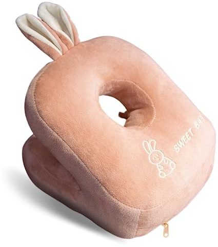 KOJ RLX Momett Sound Nap Kissen, Bauchkissen, Nackenkissen, Nackenkissen, Lendenkissen, Bauchschlaf, Schreibtisch, Powernap, erhöht die Effizienz mit Nickerchen (Kaninchen)